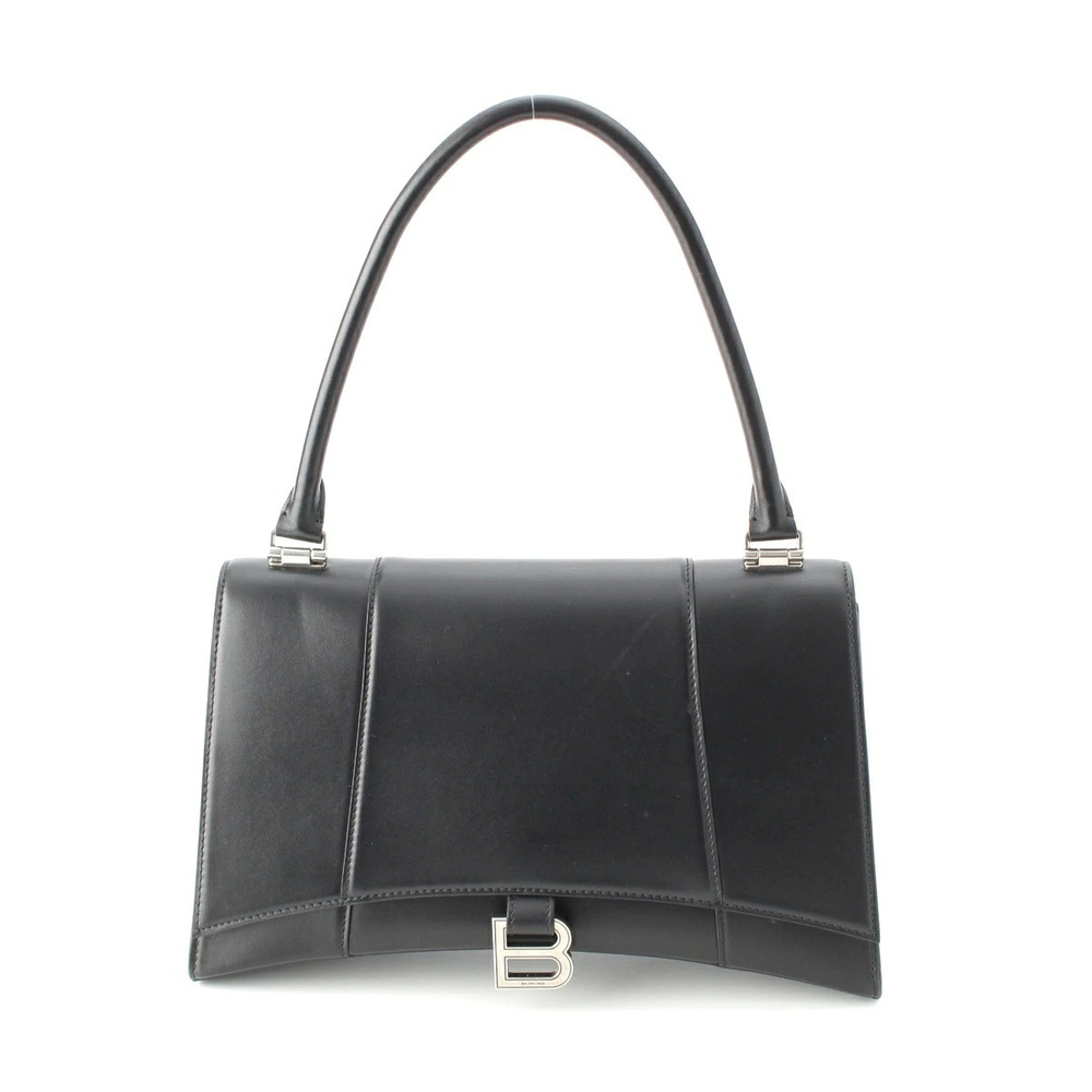 Balenciaga Hourglass Leather Handbag Black